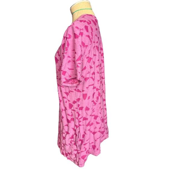 Logo Lori Goldstein Pink Distressed Tee Pockets Tunic Size Small - Picture 2 of 3